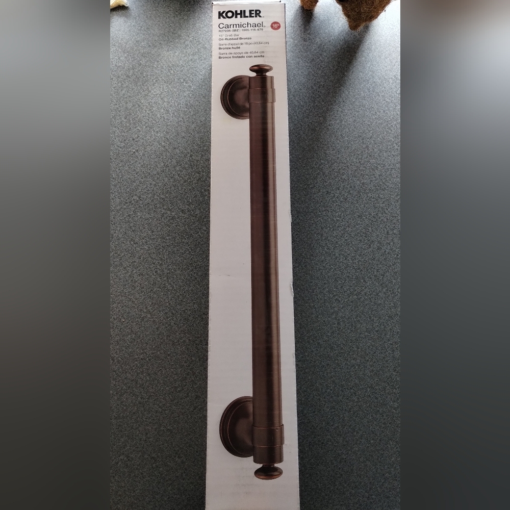 Kohler Carmichael Oil-Rubbed Bronze 16" Grab Bar